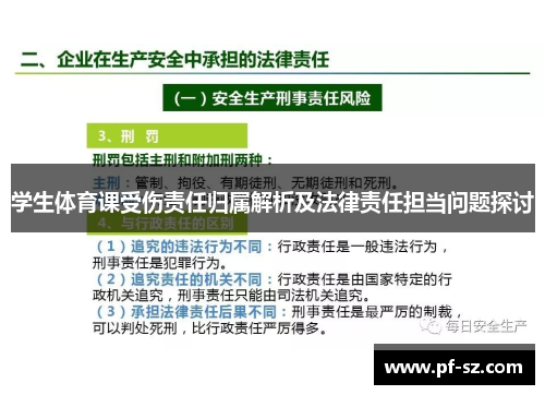 学生体育课受伤责任归属解析及法律责任担当问题探讨