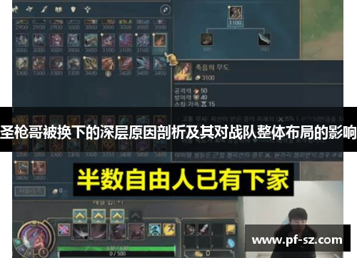 圣枪哥被换下的深层原因剖析及其对战队整体布局的影响